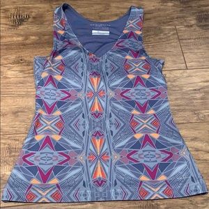 Columbia Omni-Shade colourful workout top